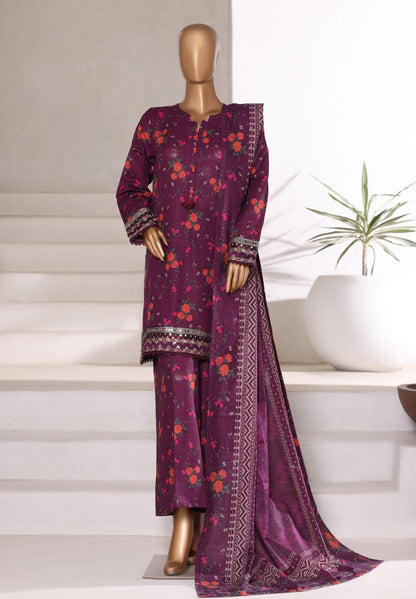 Sada Bahar | Stitched 3 Pc Embroidered Malika Khaddar Collection