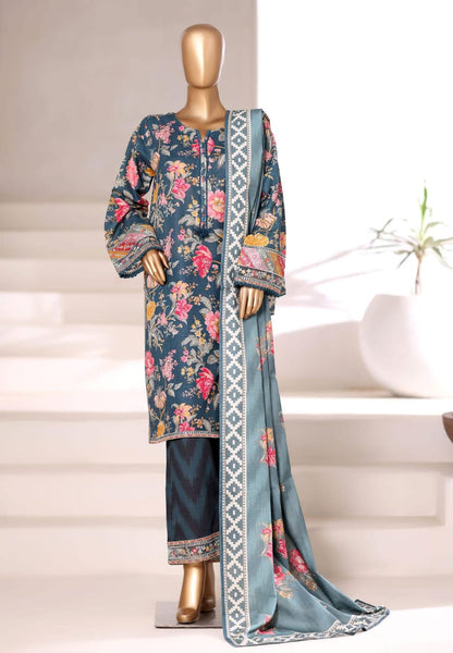 Sada Bahar | Stitched 3 Pc Embroidered Malika Khaddar Collection