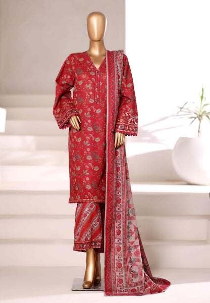 Sada Bahar | Stitched 3 Pc Embroidered Malika Khaddar Collection