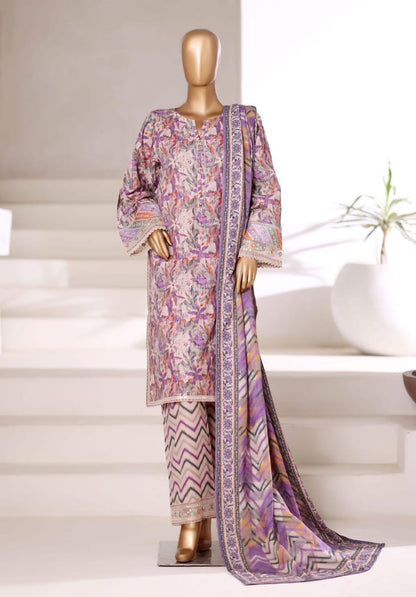 Sada Bahar | Stitched 3 Pc Embroidered Malika Khaddar Collection