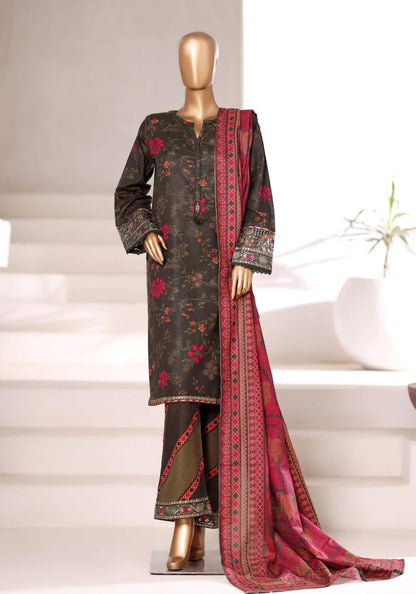 Sada Bahar | Stitched 3 Pc Embroidered Malika Khaddar Collection