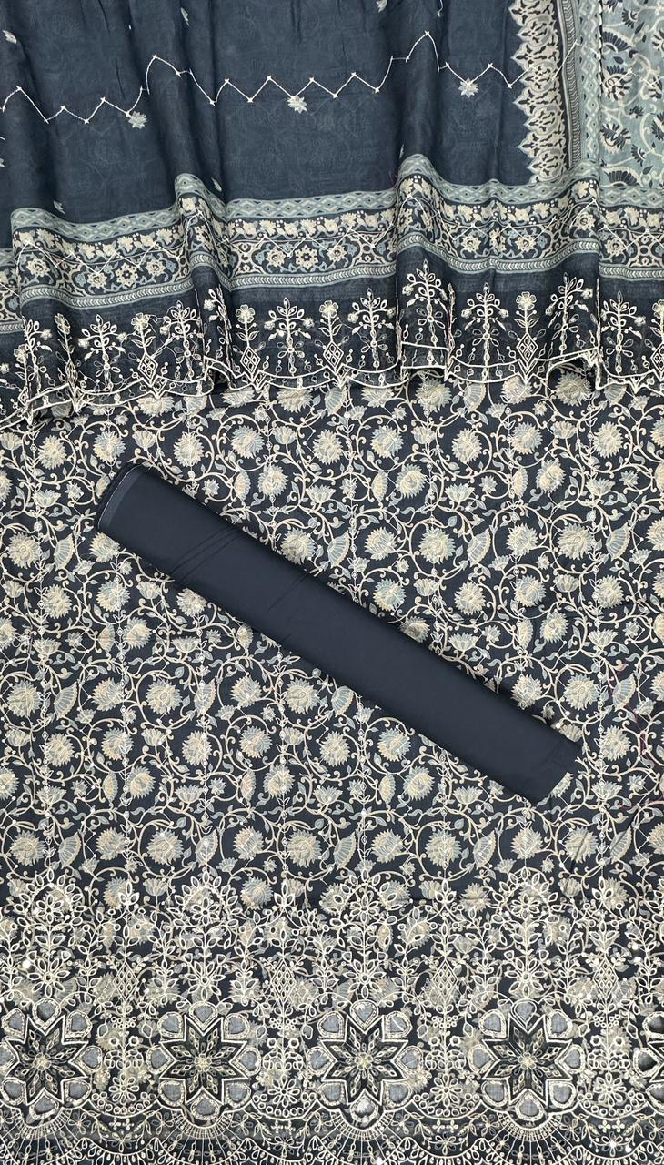 Bin Saeed| Unstitched 3PC Embroidered Cotton Collection