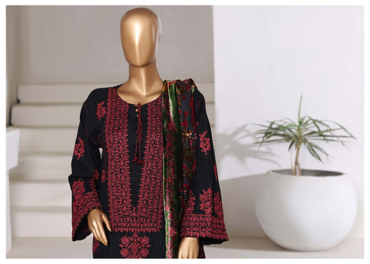 Sadabahar | Luxury Embroidered Dhanak Stitched 3 Pc with Palachi Shawl