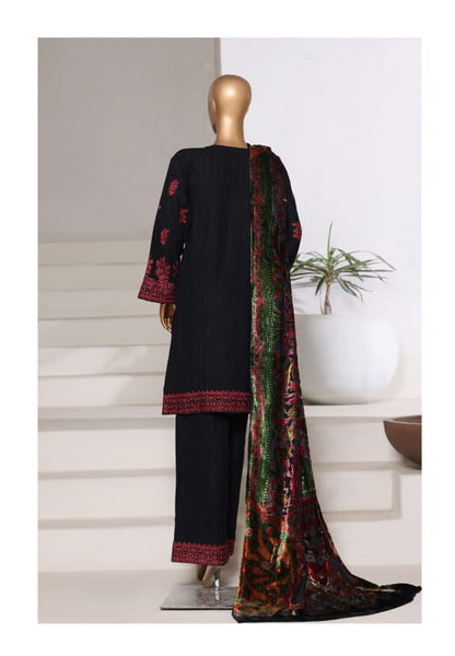 Sadabahar | Luxury Embroidered Dhanak Stitched 3 Pc with Palachi Shawl