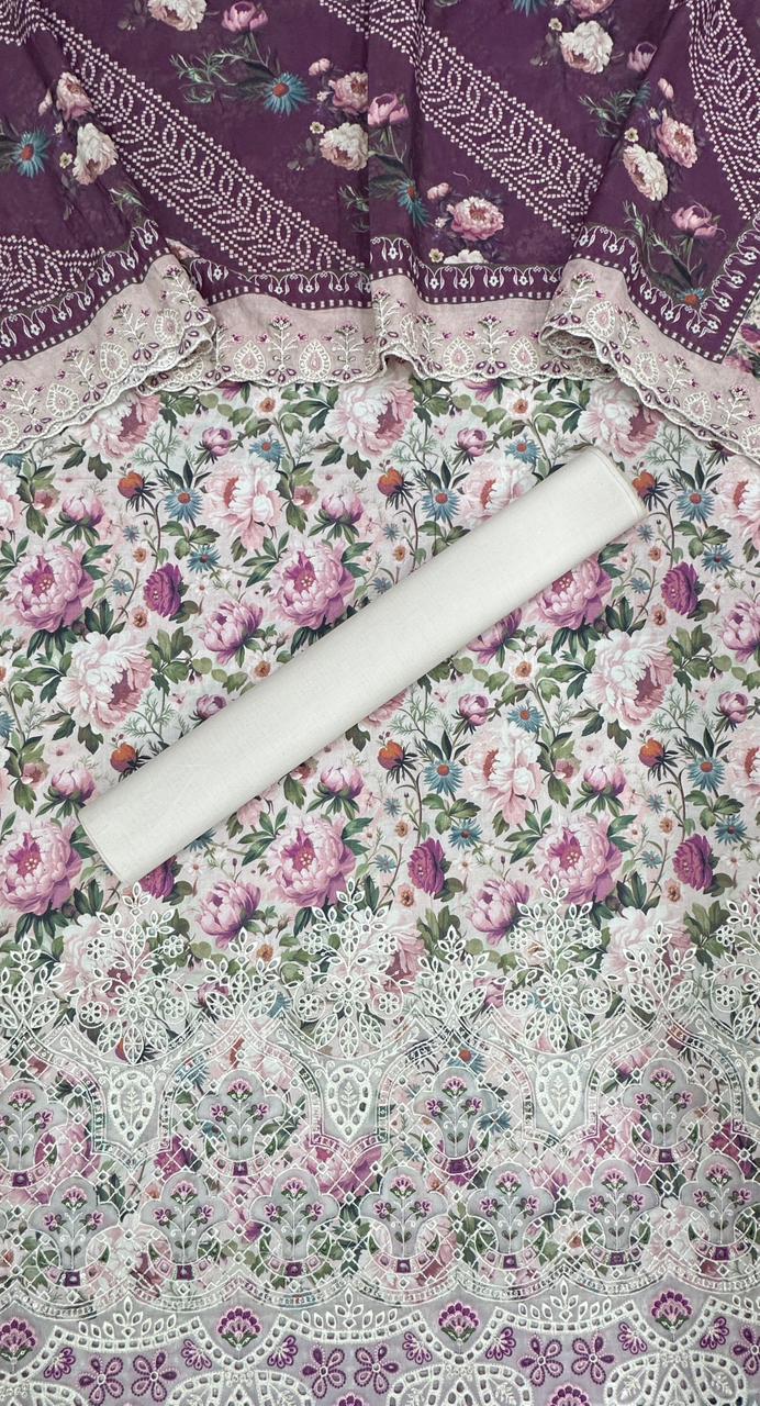 Riwayat | Unstitched 3 PC Embroidered Cotton Collection