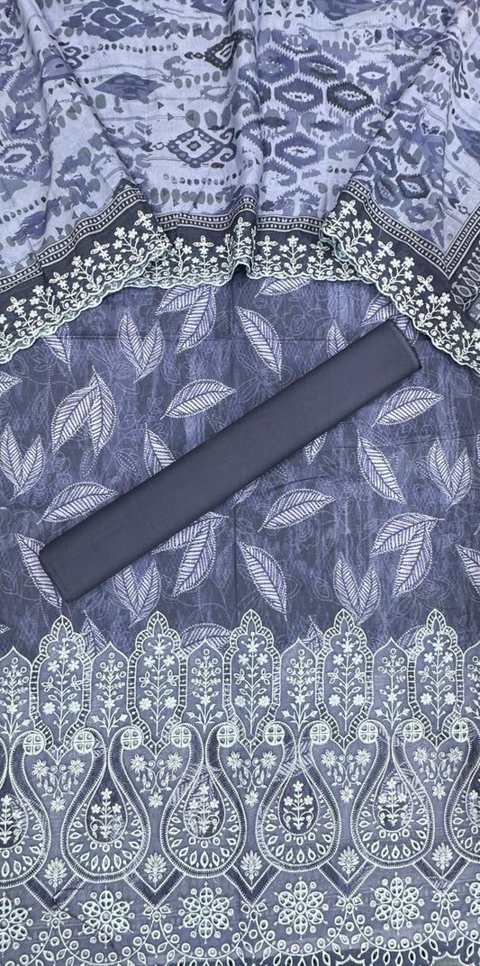 Riwayat | Unstitched 3 PC Embroidered Cotton Collection