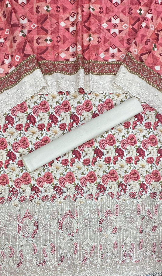 Riwayat | Unstitched 3 PC Embroidered Cotton Collection