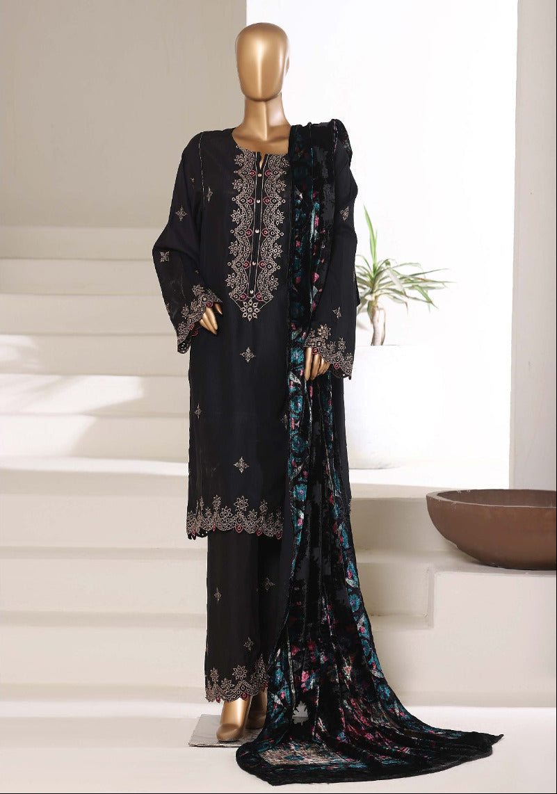 Sada Bahar | Stitch 3 Pc Luxury Embroidered Viscose with Palachi Shawl