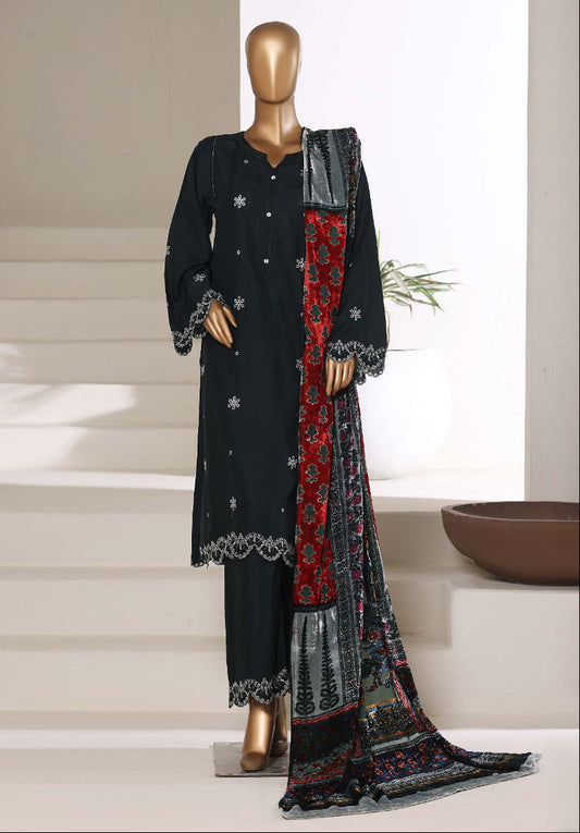 Sada Bahar | Stitch 3 Pc Luxury Embroidered Viscose with Palachi Shawl