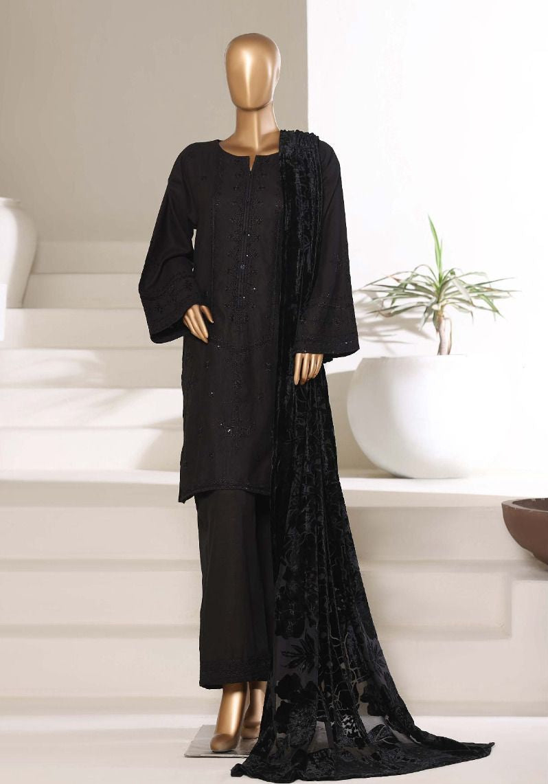 SADABAHAR | Stitched 3PC  Luxury Khaddar Karandi with Palachi Shawl