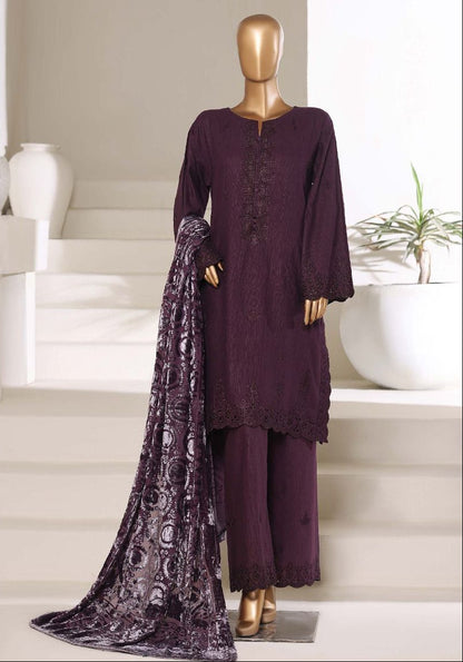 SADABAHAR | Stitched 3PC  Luxury Khaddar Karandi with Palachi Shawl
