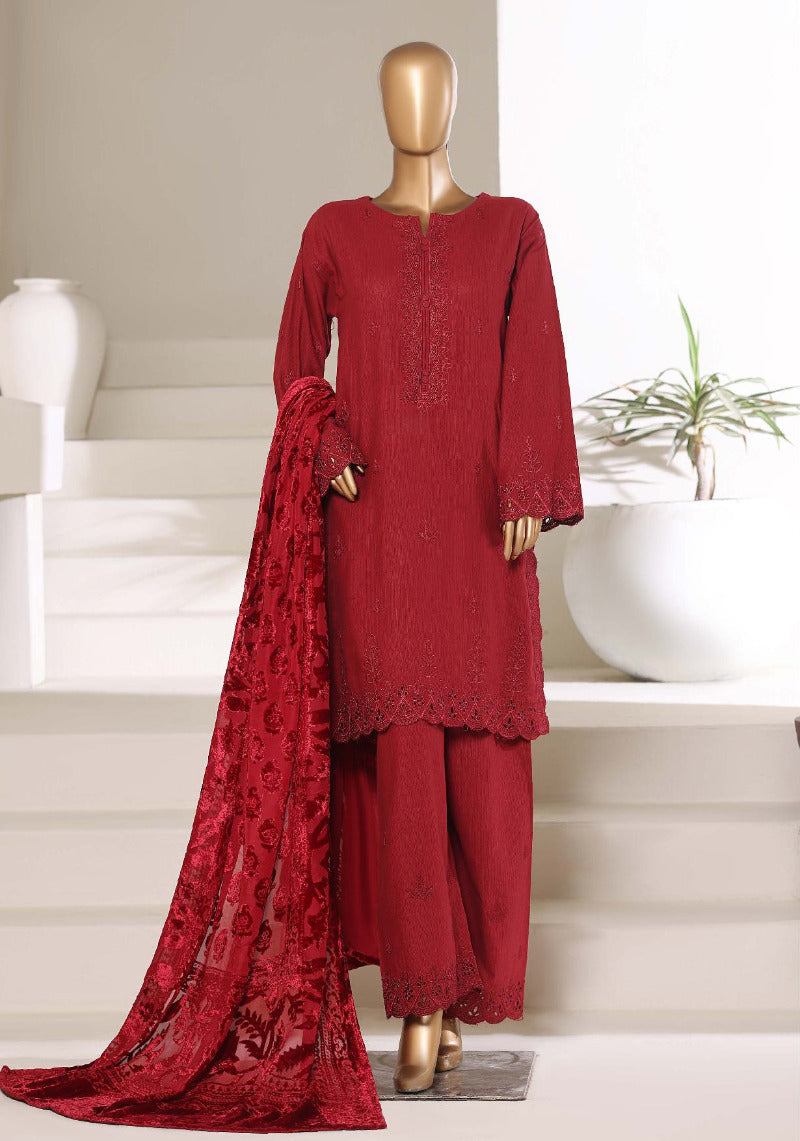 SADABAHAR | Stitched 3PC  Luxury Khaddar Karandi with Palachi Shawl
