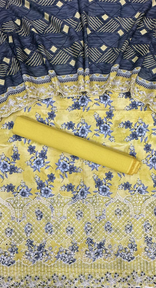 Riwayat | Unstitched 3 PC Embroidered Cotton Collection