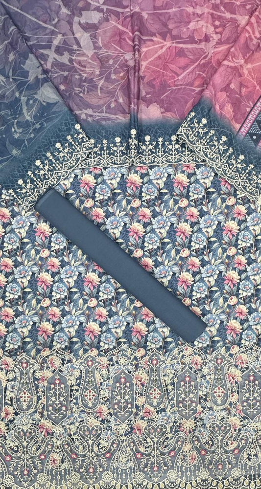 Riwayat | Unstitched 3 PC Embroidered Cotton Collection