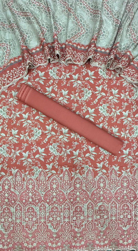 Riwayat | Unstitched 3 PC Embroidered Cotton Collection