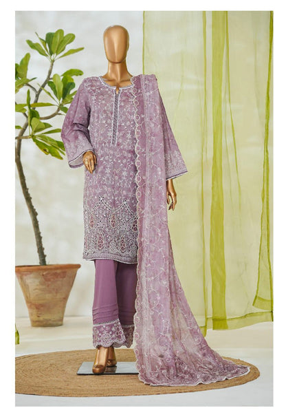 Bin Saeed | Stitch 3 PC White & White Embroidered Lawn Collection