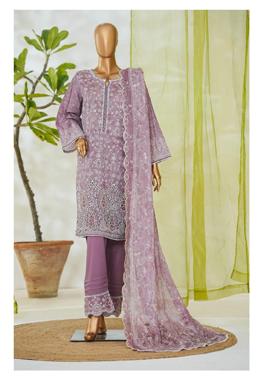 Bin Saeed | Stitch 3 PC White & White Embroidered Lawn Collection