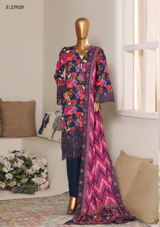 Riwayat | Stitch 3 Pc Premium Embroidered Lawn Collection
