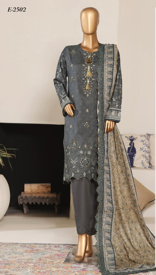 Riwayat | Stitch 3 Pc Premium Embroidered Lawn Collection