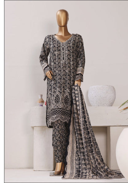 Bin Saeed | Stitch 3 PC Embroidered Lawn with Embroidered Dupatta Collection