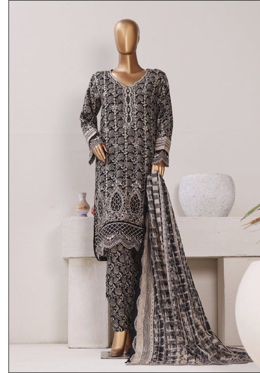 Bin Saeed | Stitch 3 PC Embroidered Lawn with Embroidered Dupatta Collection