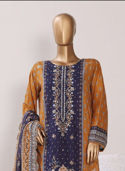 Bin Saeed | Stitch 3 PC Embroidered Lawn with Embroidered Dupatta Collection