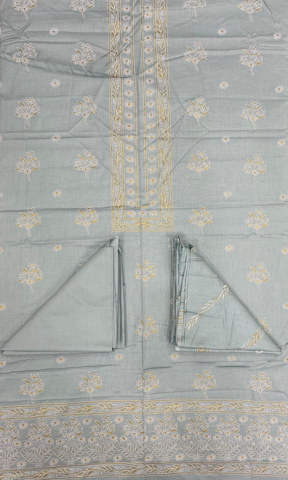 Riwayat | Unstitch 3 Pc Printed Gold Paste Collection