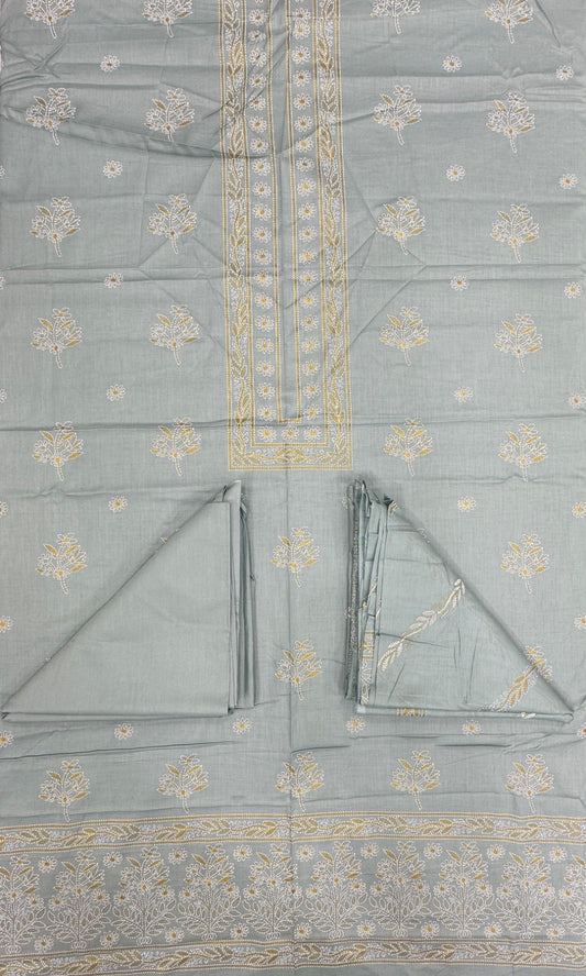 Riwayat | Unstitch 3 Pc Printed Gold Paste Collection