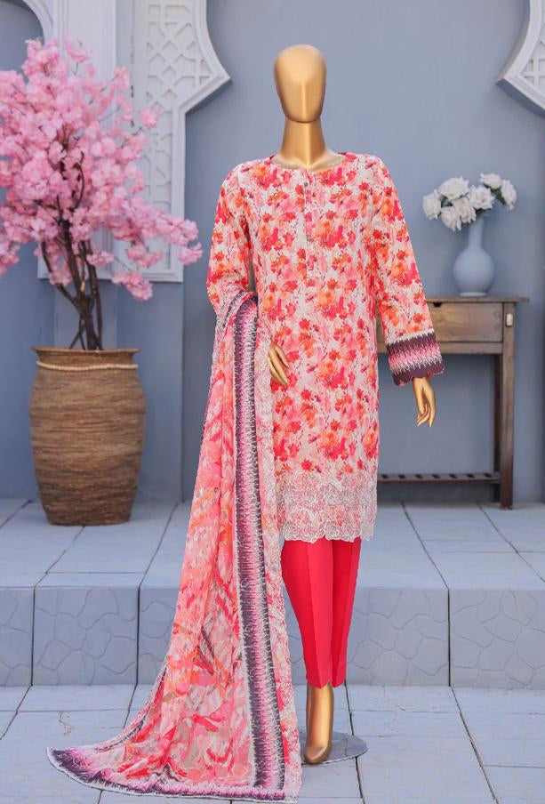 HZ  |  Unstitch 3 Pc Embroidered Lawn Collection