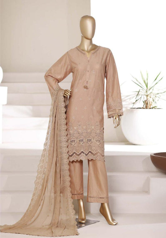 Sada Bahar | Stitch 3 Pc Chikankari Suit featuring 3D laser cut work