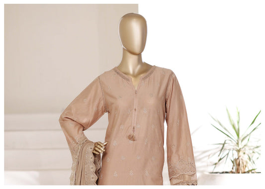 Sada Bahar | Stitch 3 Pc Chikankari Suit featuring 3D laser cut work