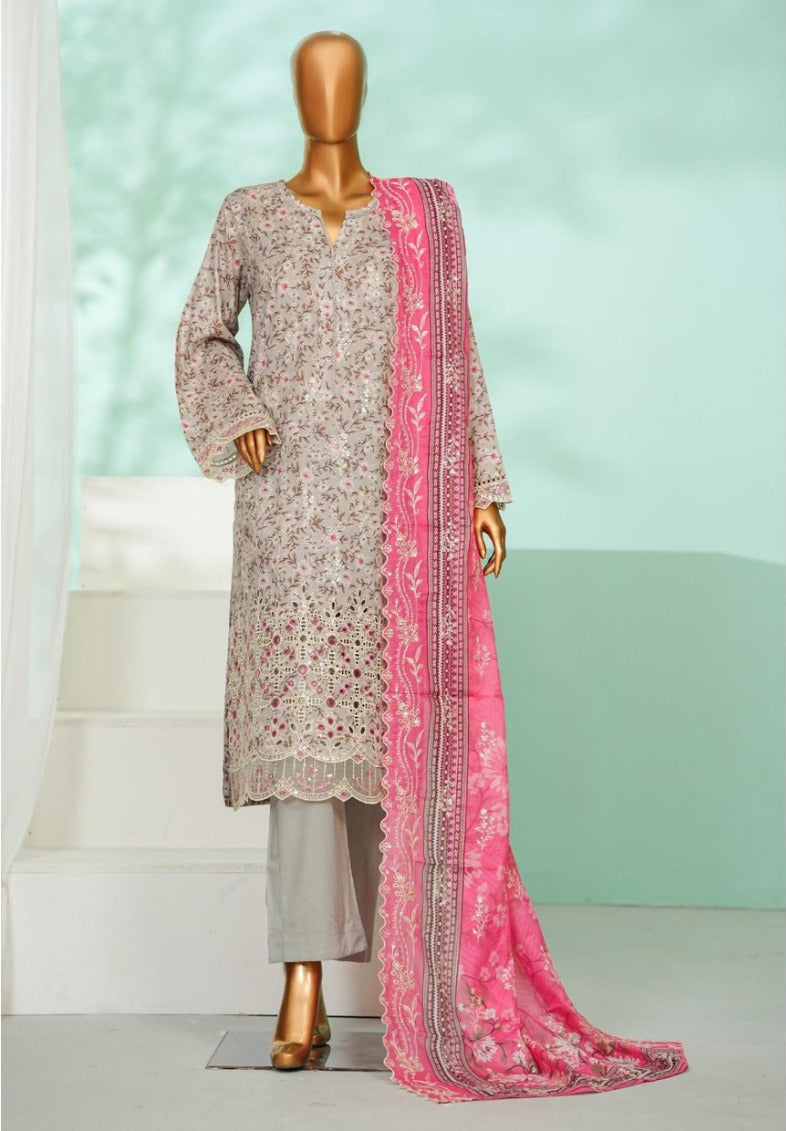 Bin Saeed  | Stitch 3 Pc Luxury Applique Kari & Laserkari Embroidered Lawn  Collection