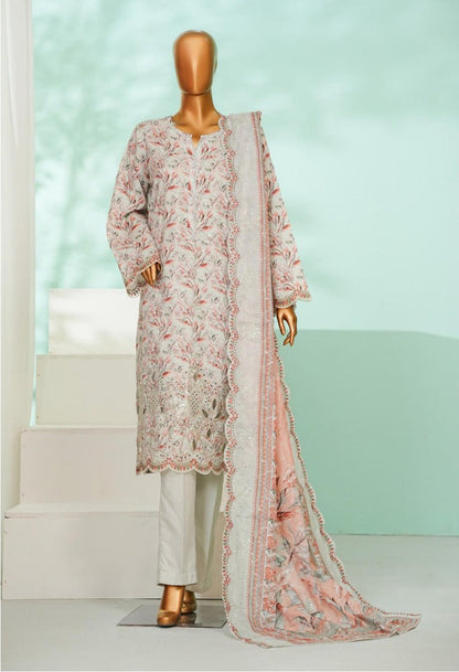 Bin Saeed  | Stitch 3 Pc Luxury Applique Kari & Laserkari Embroidered Lawn  Collection