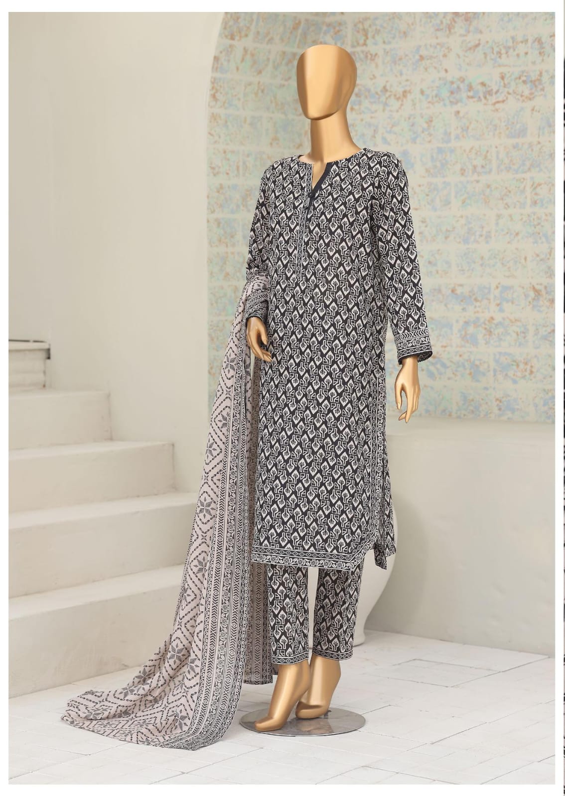 HZ | Unstitch 3 Pc Airjet Printed Lawn Collection