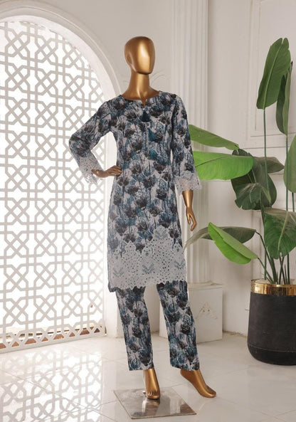 Riwayat | Stitch 2 PC Embroidered Laser Cut Work Collection