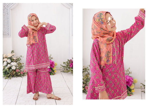 Guriya Suntex Kidz | Stitch 3 Pc Embroidered Lawn – Eid Signature Collection