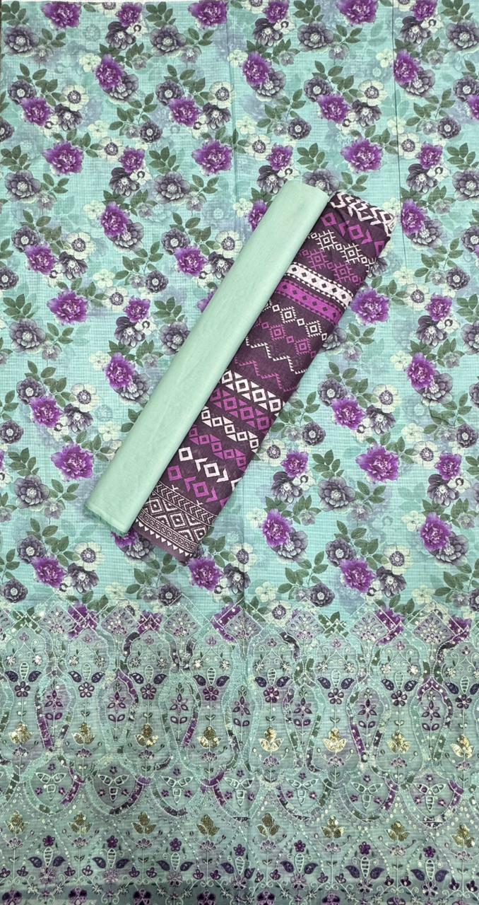 Riwayat | Unstitch 3 Pc Embroidered Lawn Collection With Printed Dupatta