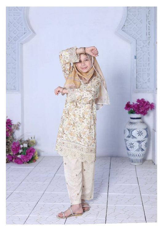 Shifa Kidz by Suntex | Fabrics Stitched 3 Pc Embroidered Lawn