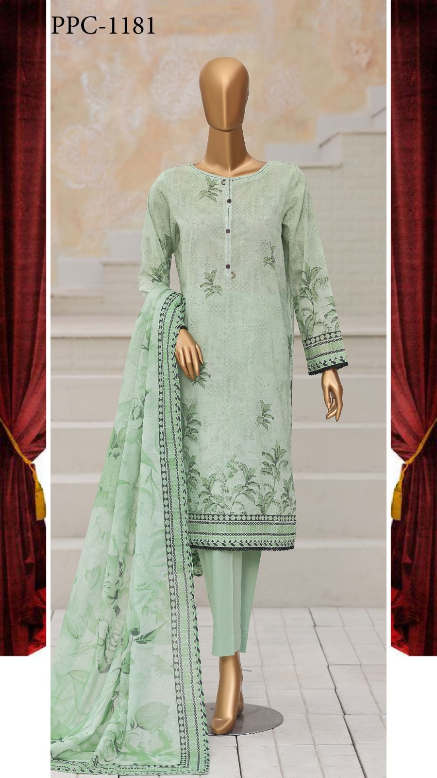 HZ by Platinum | Unstitch 3 Pc Digital Printed Lawn