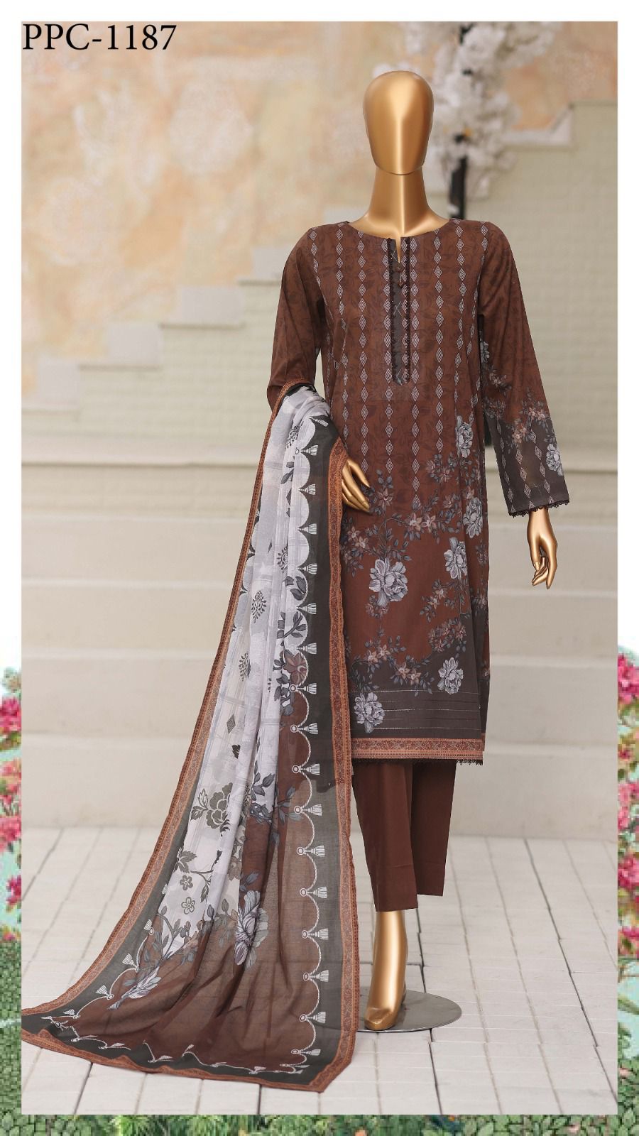 HZ by Platinum | Unstitch 3 Pc Digital Printed Lawn