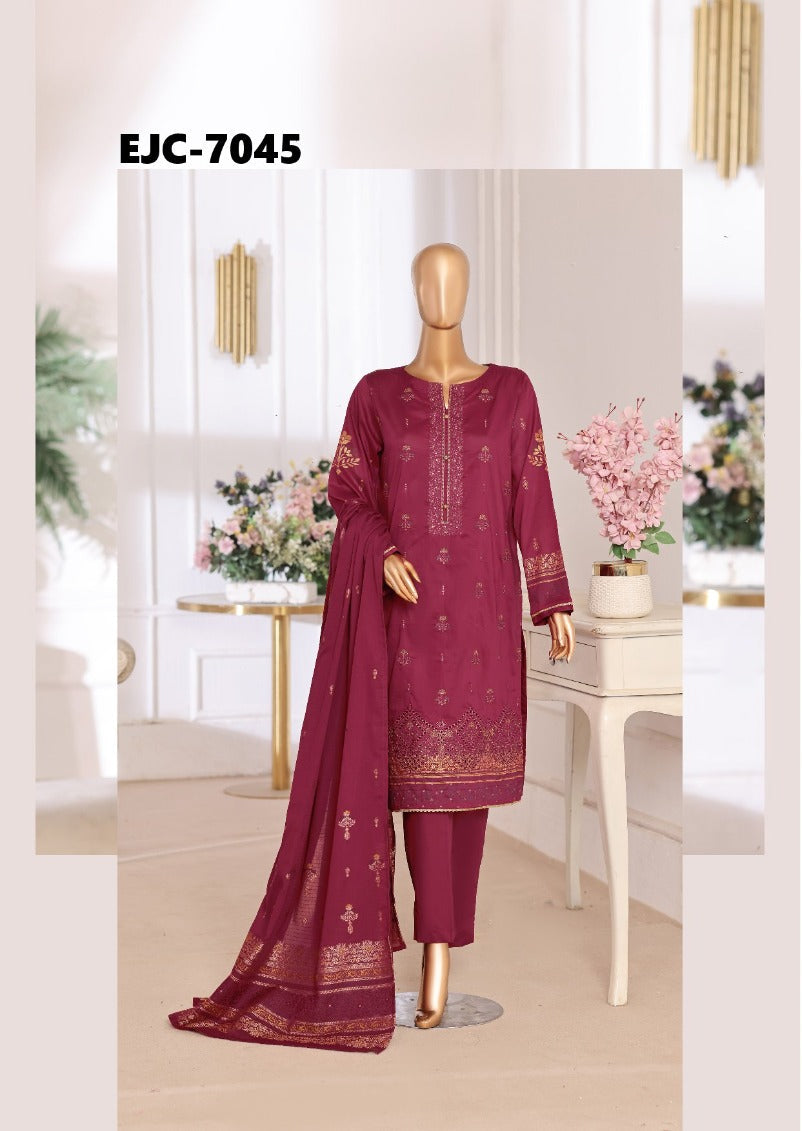 HZ | Unstitch 3 Pc Exclusive Embroidered Jacquard Collection