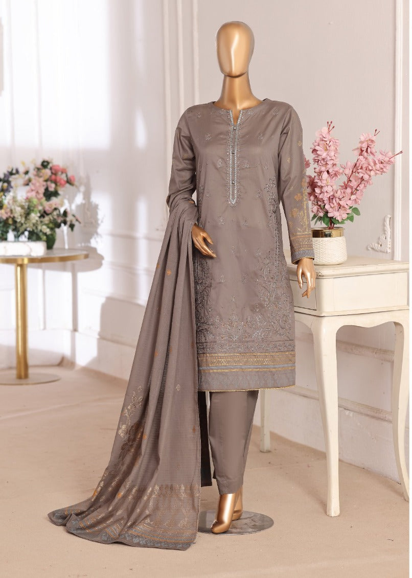 HZ | Unstitch 3 Pc Exclusive Embroidered Jacquard Collection