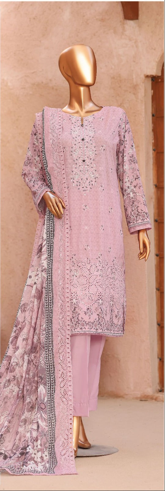 HZ | Premium Unstitch 3 Pc Embroidered Lawn Collection