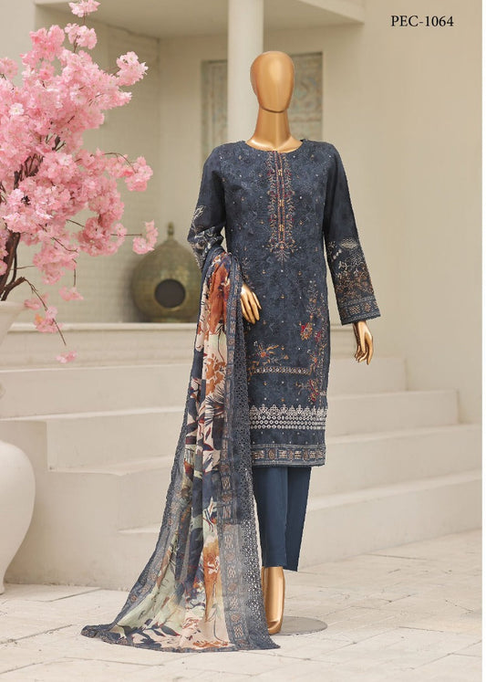 HZ | Premium Unstitch 3 Pc Embroidered Lawn Collection