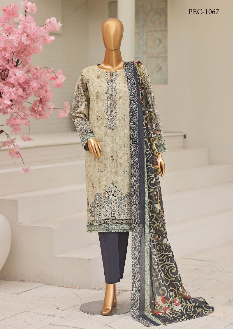 HZ | Premium Unstitch 3 Pc Embroidered Lawn Collection