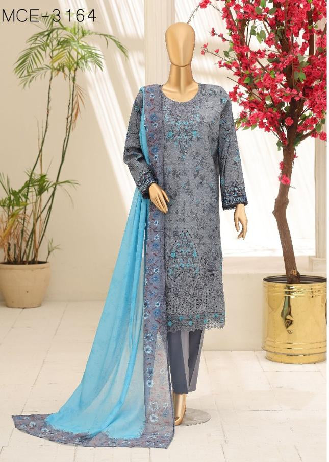 Mehak by HZ | 3 Pc Embroidered Slub Lawn Collection