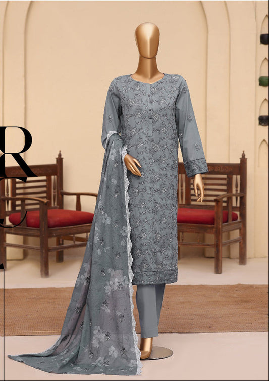 Meeras by HZ | Unstitch 3 Pc Dyed Embroidered Lawn Collection