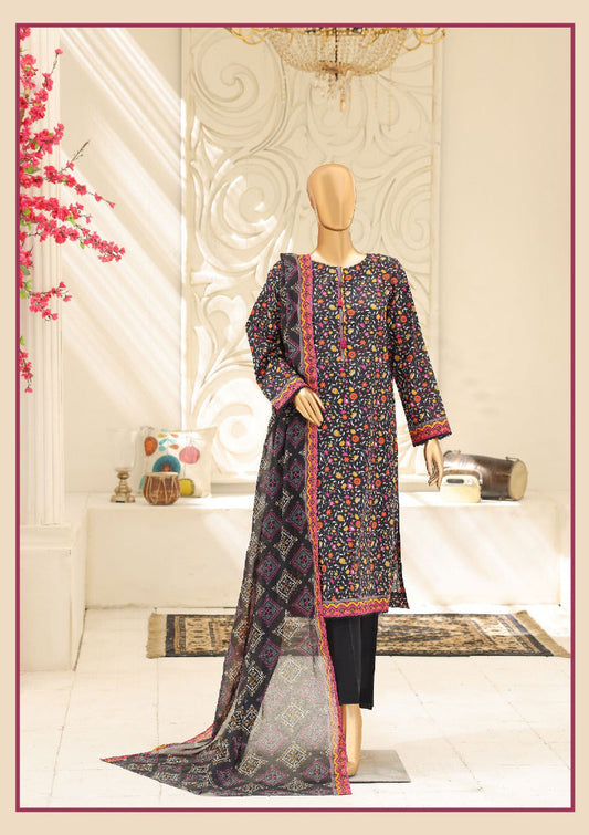 HZ | Summer Unstich 3PC Printed Lawn Collection