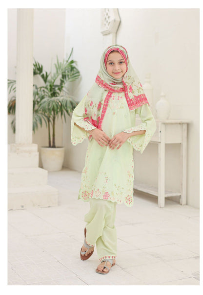 Suntex Fabrics | Shifa Kids Stitched 3 Pc Embroidered Lawn Festive Eid Collection
