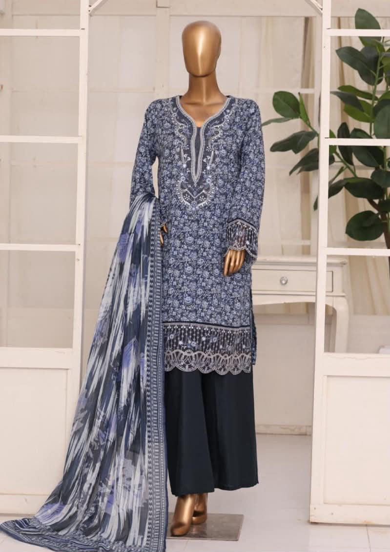 Bin Saeed | stitched 3 Pc embroidered lawn collection